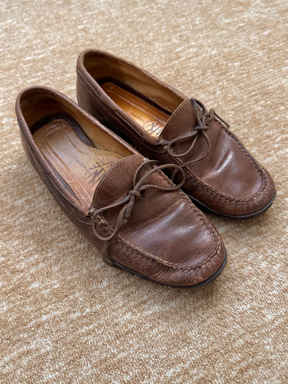 Martin Dingman Leather Moccasin Slip On Shoes